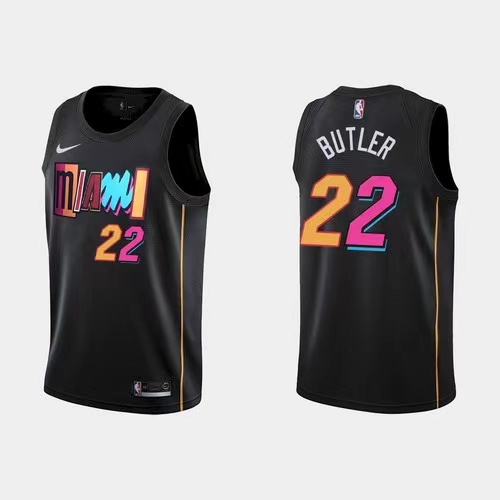 Men's Miami Heat Jimmy Butler #22 Nike Blue 2019/20 Finished Swingman Jersey  - City Edition