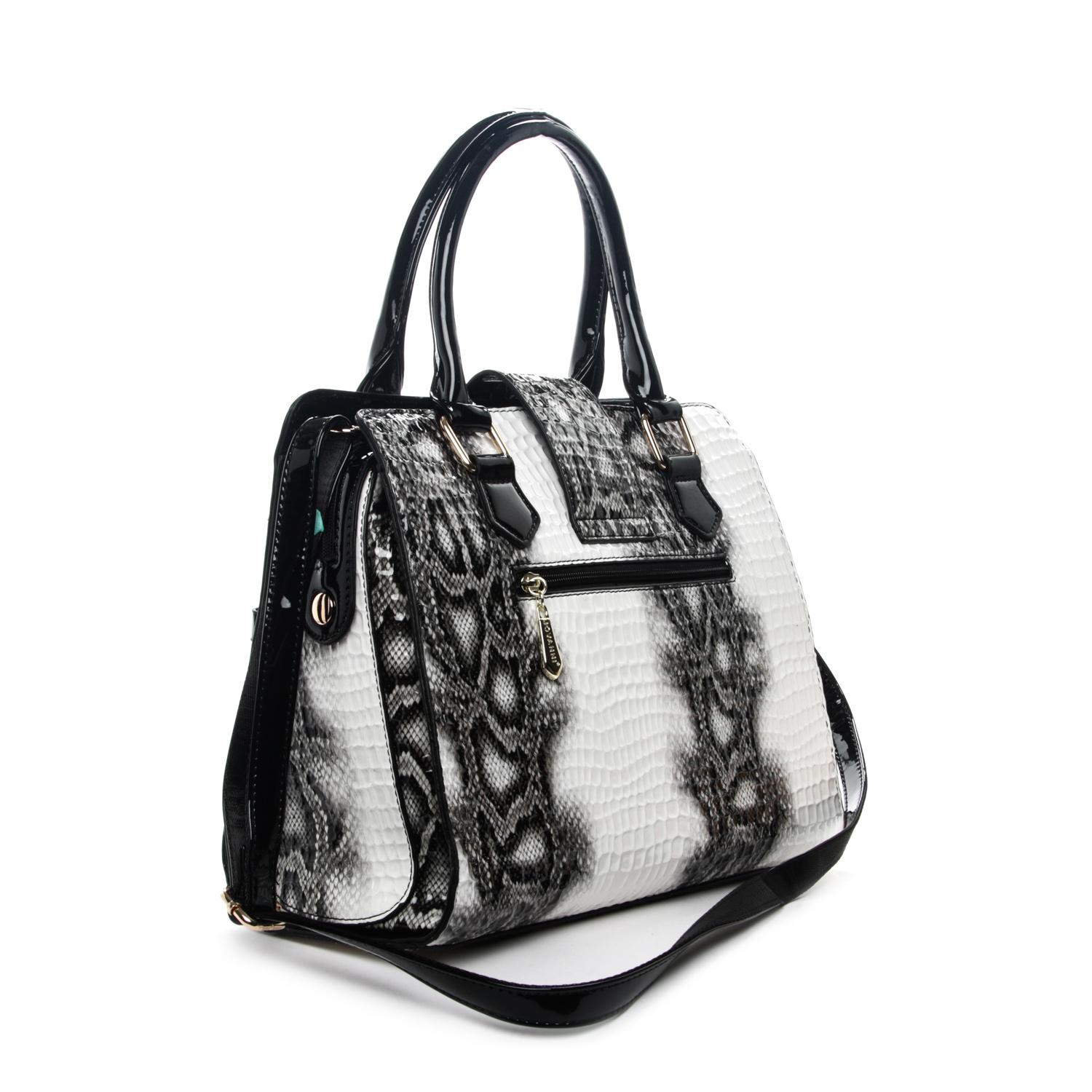 Jovanni Ladies' V904-151 Crocodile Skin Handbag in White Lazada PH