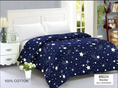 2021 New 1 Pieces Kumot Double size(180"*220cm") Soft Blanket Cotton Star Blanket