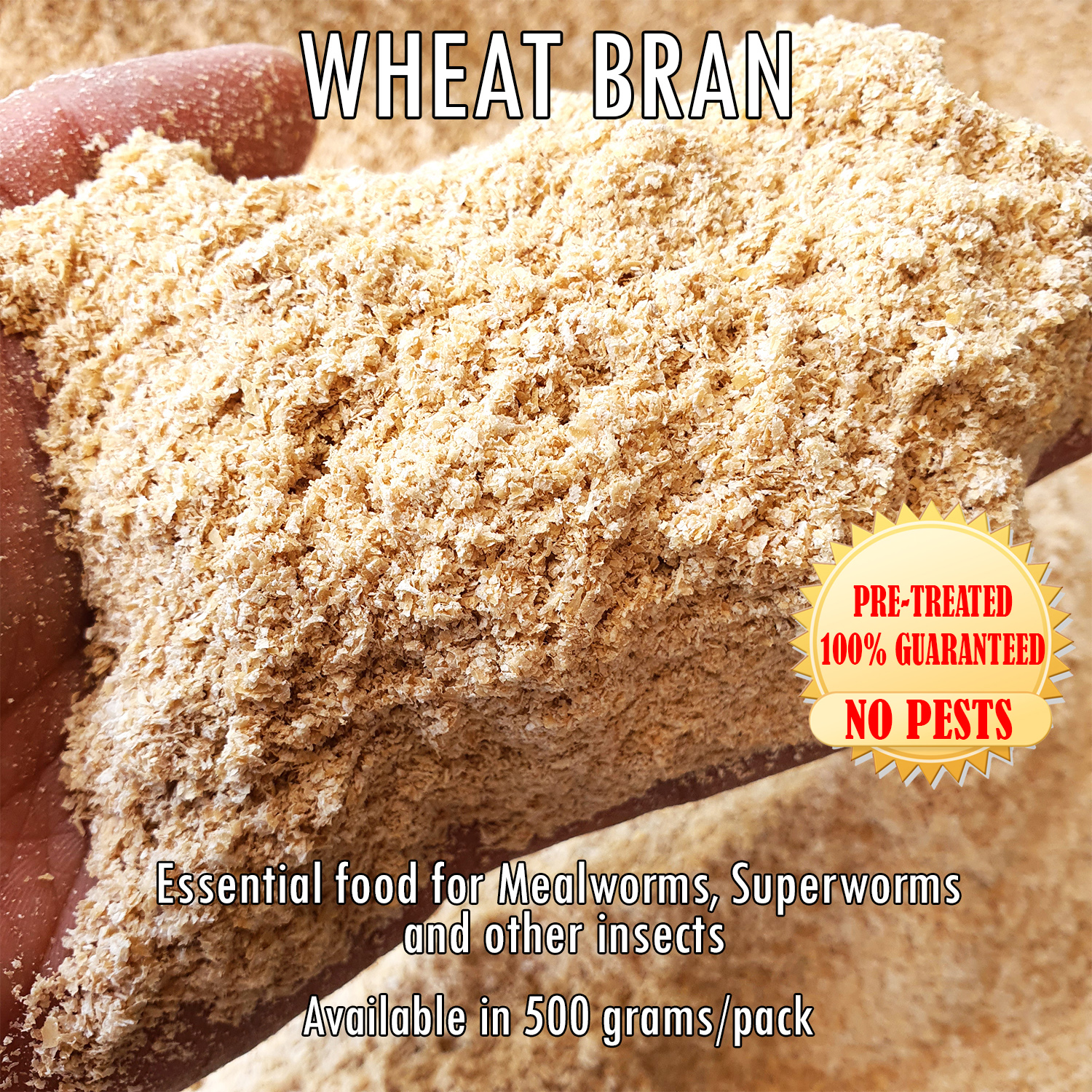Wheat Bran Bedding/Gutload For Mealworms And Superworms By