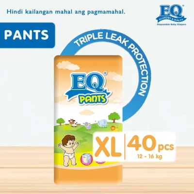 EQ Pants XL (12-16 kg) - 40 pcs x 1 pack (40 pcs) - Diaper Pants
