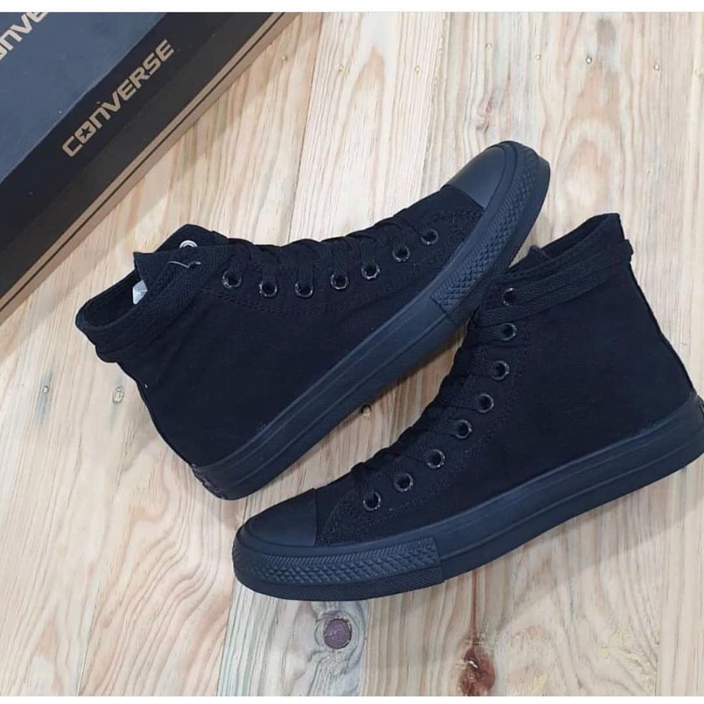 Converse full black hot sale high ori