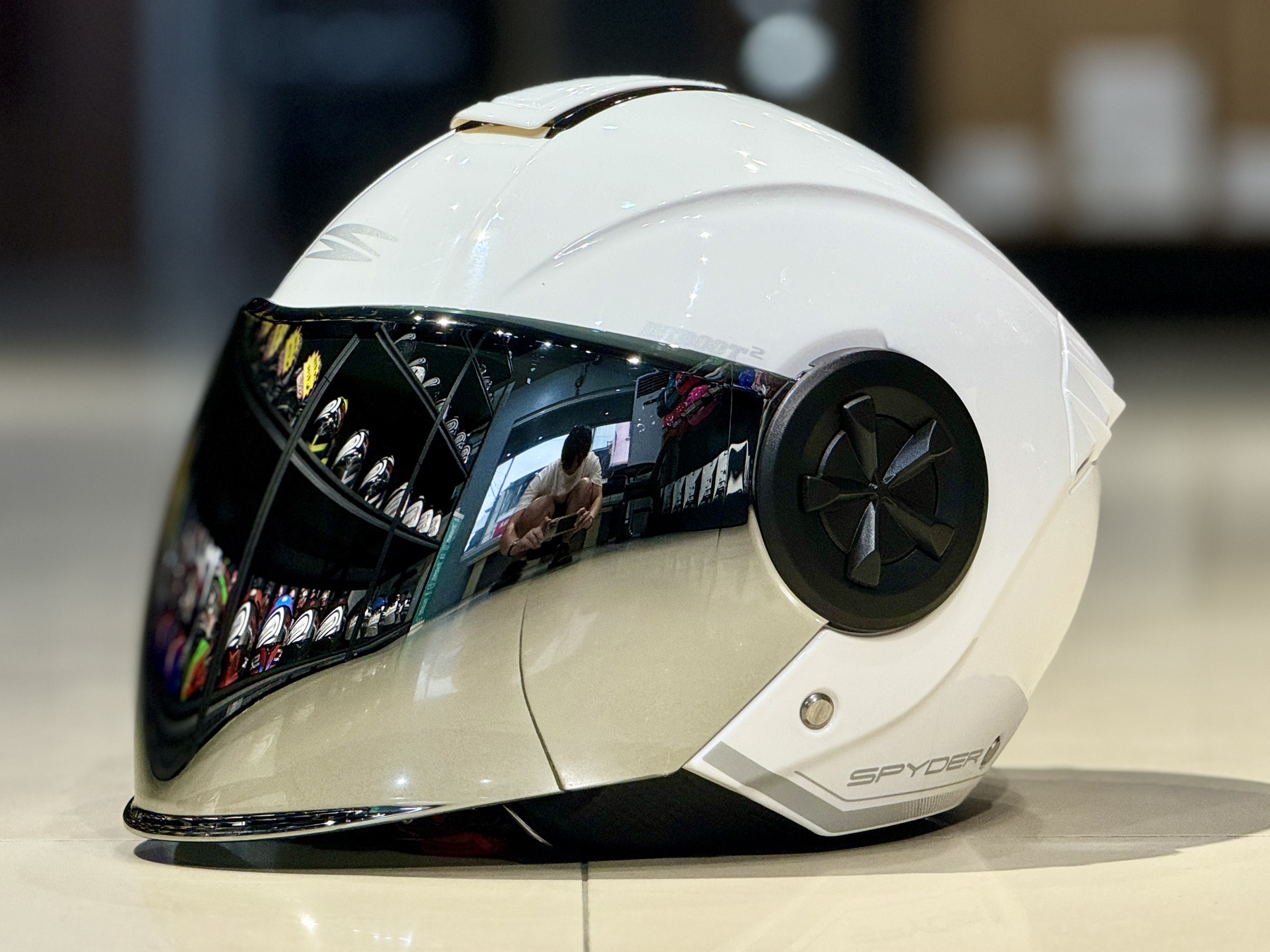 Spyder Reboot V2 Half Face Single Visor Helmet with Free Extra