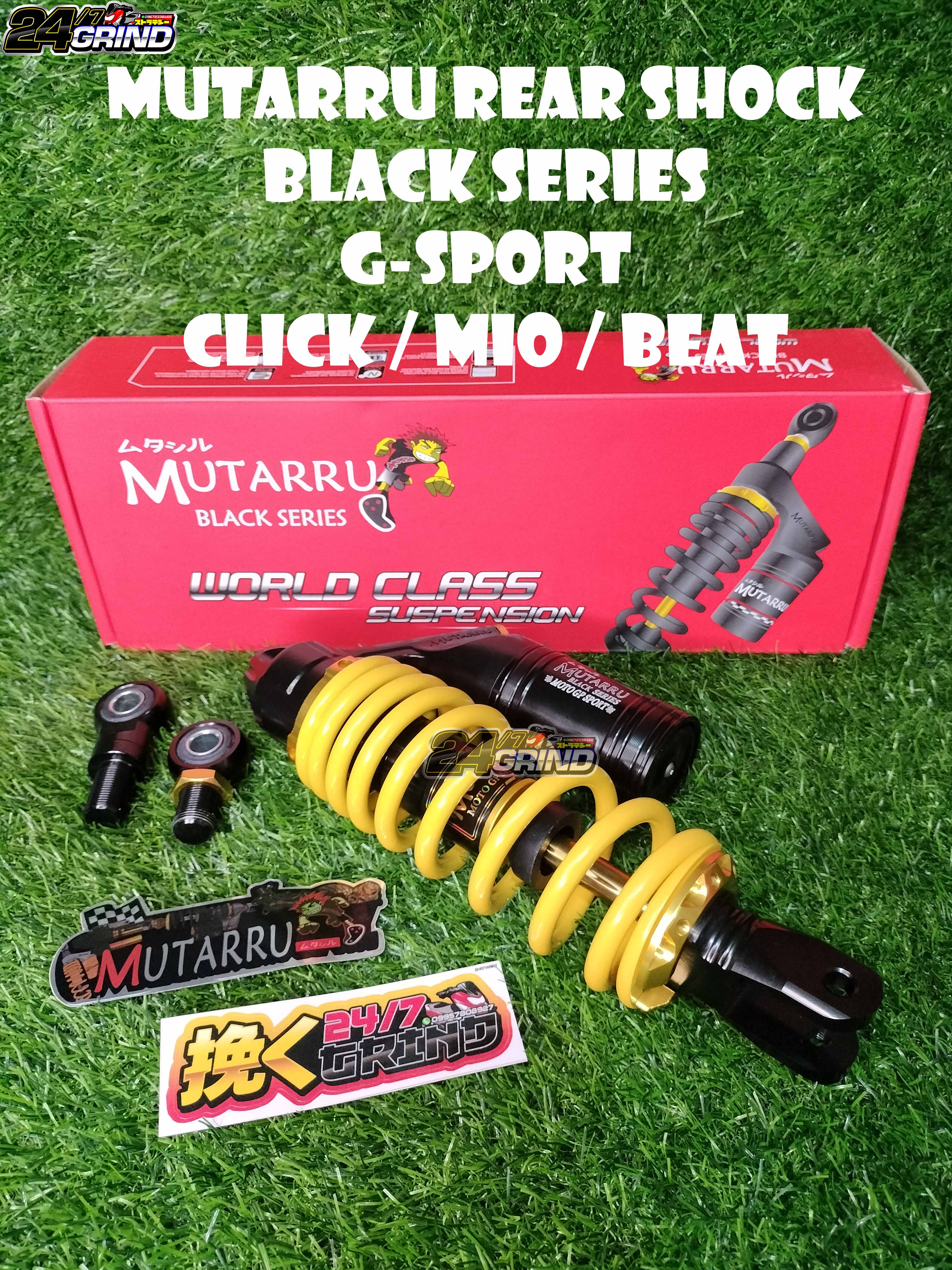 Mutarru Rear Shock G Sport Mm Mm Click Mio Beat Adjustable Black Series Black