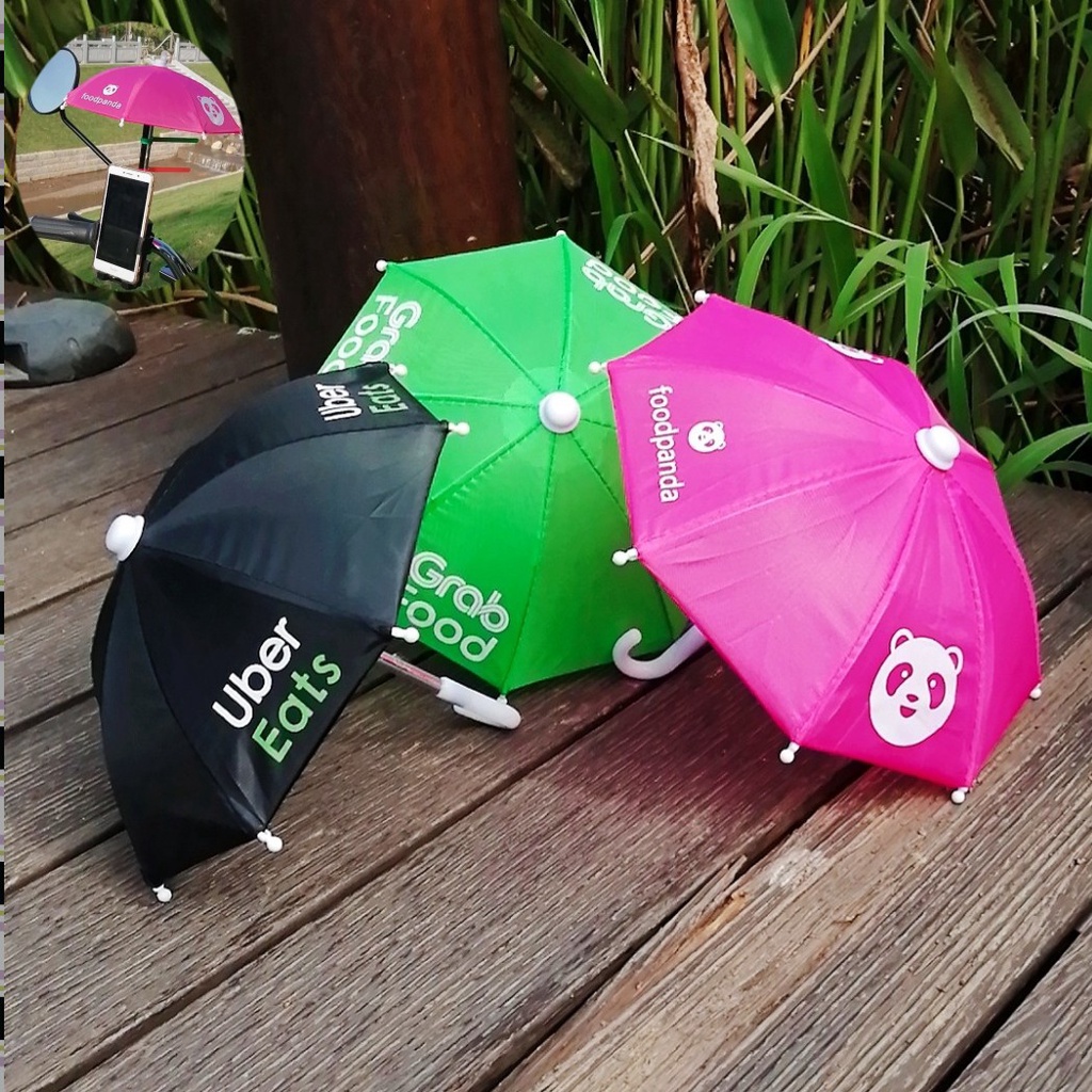 Mini Motorcycle Phone Holder Umbrella Phone Sun Shade Parasol
