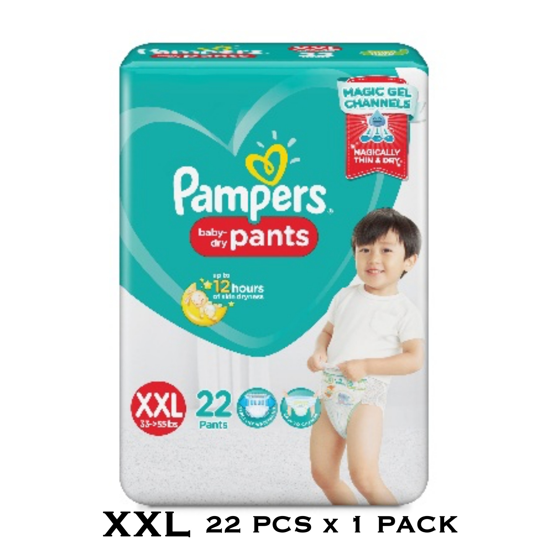 Bij naam Bakkerij peper 22 PCS x 1 PACK Pampers Baby Dry XXLarge (XXL) 35-55 lbs Diaper Pants |  Lazada PH