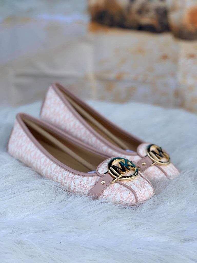 mk michael kors flat shoes pink with mk 