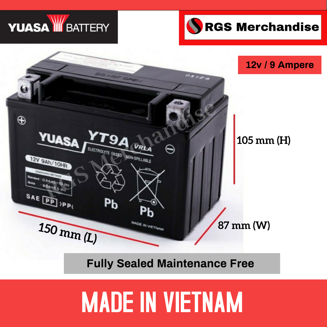 YUASA YT9A YTX9 BS Best for Kawasaki Dominar 400 Lazada PH