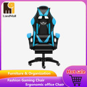 LandMall Gaming Chair with Foldable Footrest, Ergonomic Racing Style