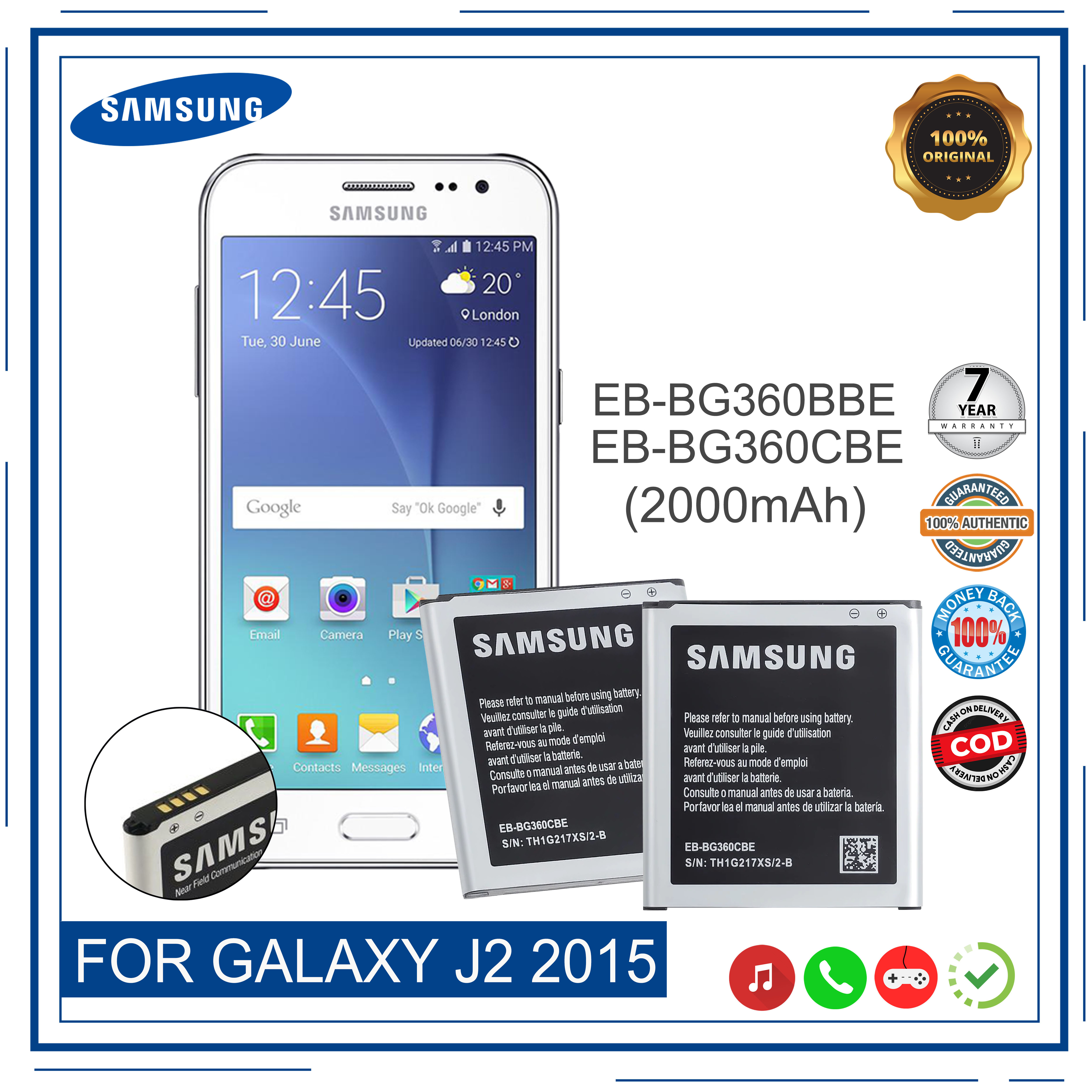 Original Samsung Galaxy J2 15 J2 16 Battery Fit Sm J0h Sm G361h Model Eb Bg360bbe Eb Bg360cbe 00mah High Quality Battery Lazada Ph