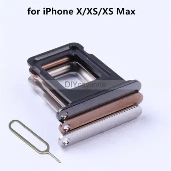 New Original For Single Dual Sim Adapter Iphone X Xs Xs Max Sim Card Tray Slot Holder Replacement Lazada Singapore