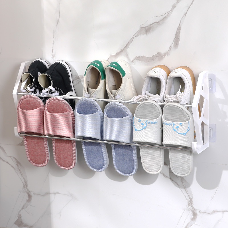 Door Back Shoe Rack Organizer Wall Mounted Slipper Rack Organizer ...