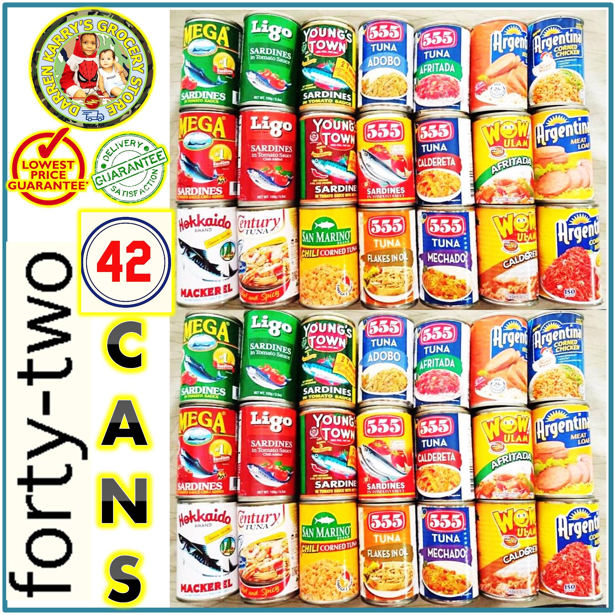 42 Cans Canned Food * Mega Ligo Young's Town 555 Argentina Wow Ulam