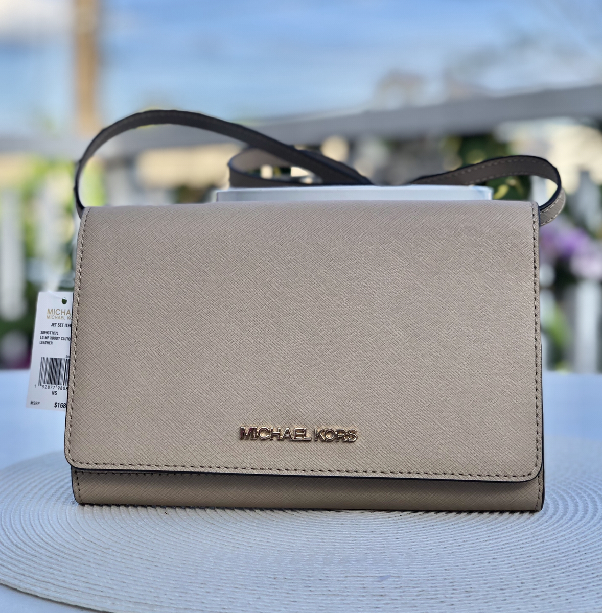 Original Michael Kors Saffiano Leather 3-in-1 Crossbody Wallet Card Case I  AV Brands Promenade