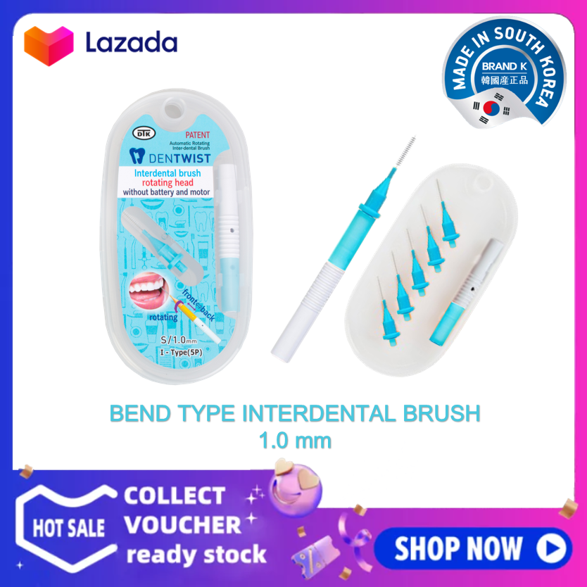 DENTWIST Bend Type Interdental Brush [치간칫솔], Rotating Toothbrush