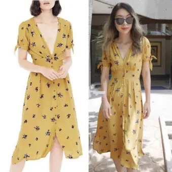 lazada yellow dress