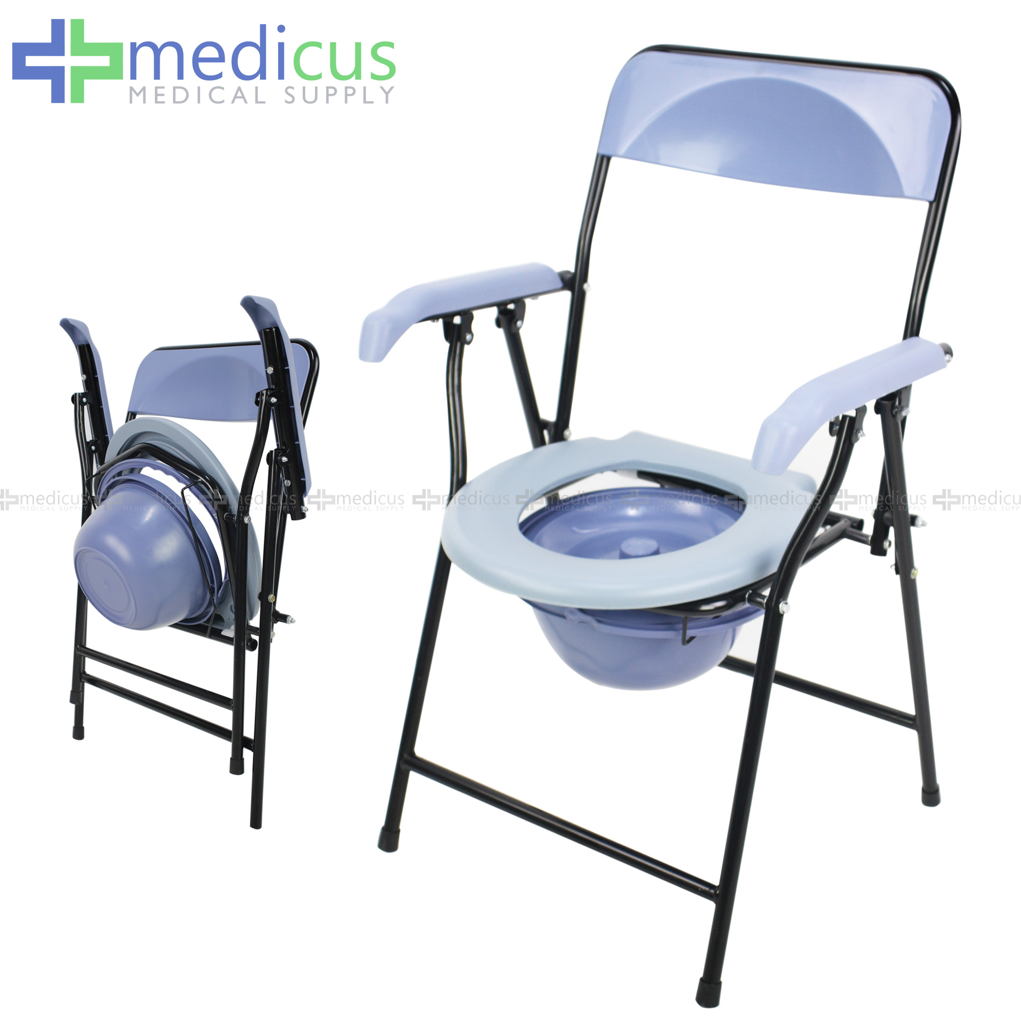 Medicus 618-B Chair Arinola Toilet Commode Chair Foldable High Quality ...