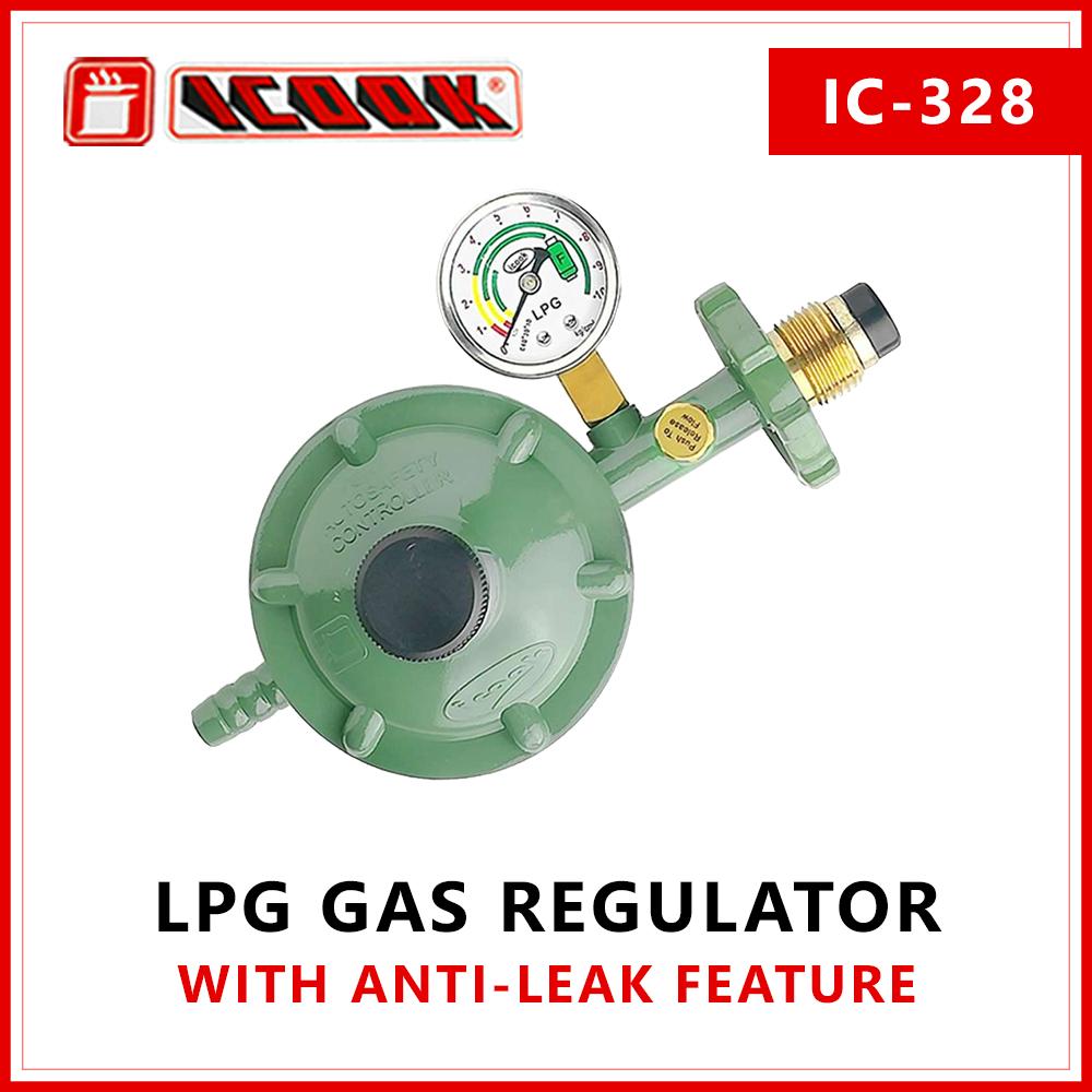 LPG Gas Regulator w/ AntiLeak Feature and Gauge iCook IC328 Lazada PH