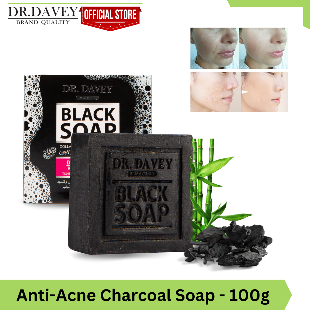 Dr. Davey Activated Charcoal Soap 100g Skin Detox, Acne, Eczema