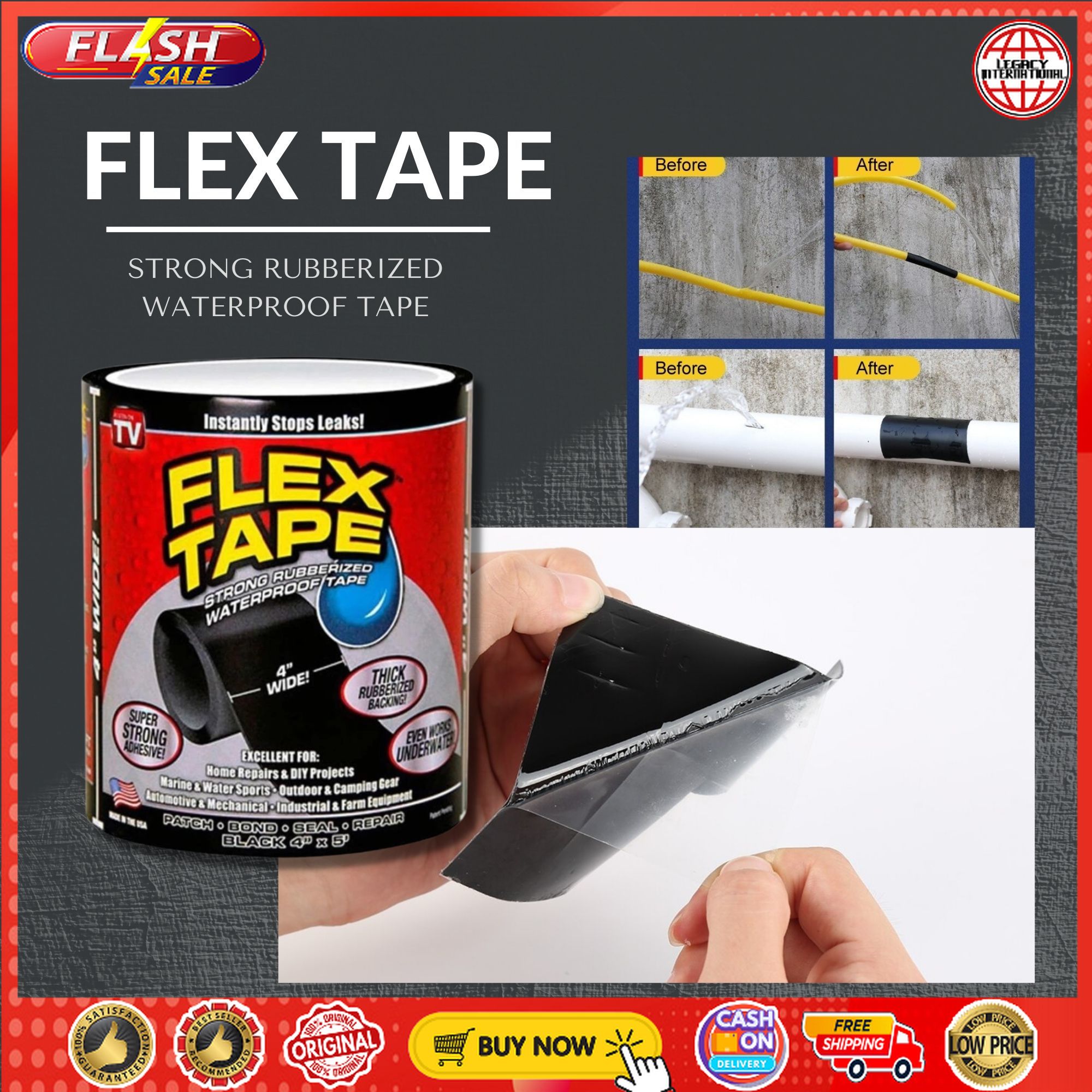 ORIGINAL NEW FLEX / TAPE SELF ADHESIVE FLASHING TAPE , Flex / tape