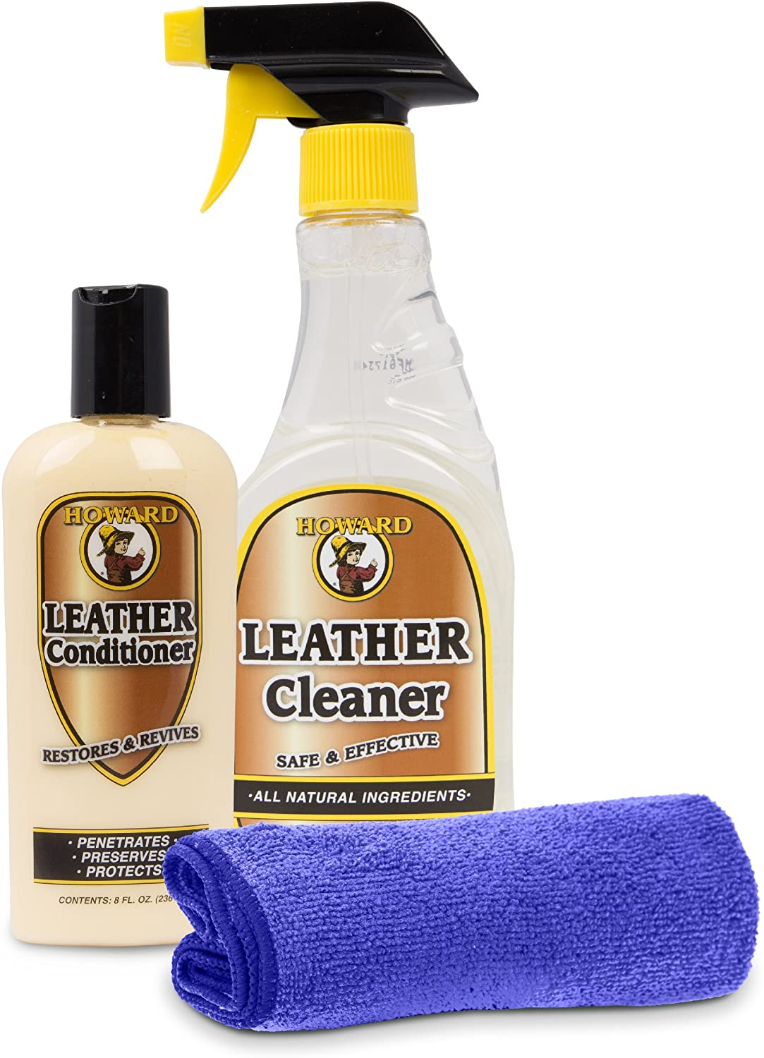 Howard Leather Cleaner and Leather Conditioner Kit. Car Leather Cleaner