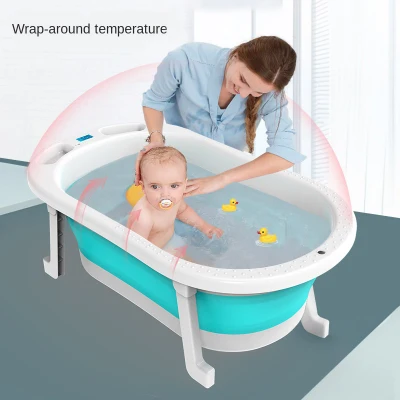 【Ready Stock】Baby Folding Bath Tub Folding Bathtub for Baby Bathtub for Infant Newborn Fortable Folding Baby Bath Tub (Bathtub Only)