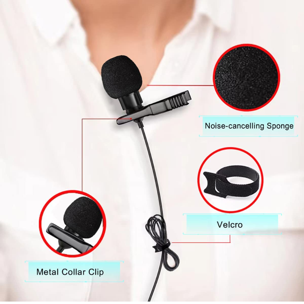 Mini Portable Microphone 3.5mm Jack Easy to Use Microphone for Vlogging