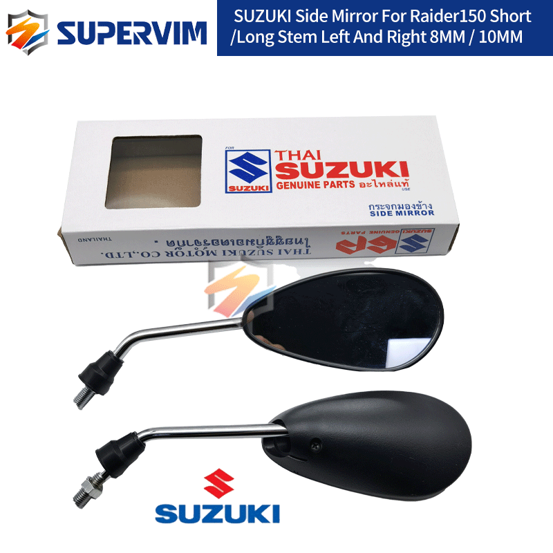 Supervim Motorcycle SUZUKI Side Mirror Raider150 Long Stem Left And