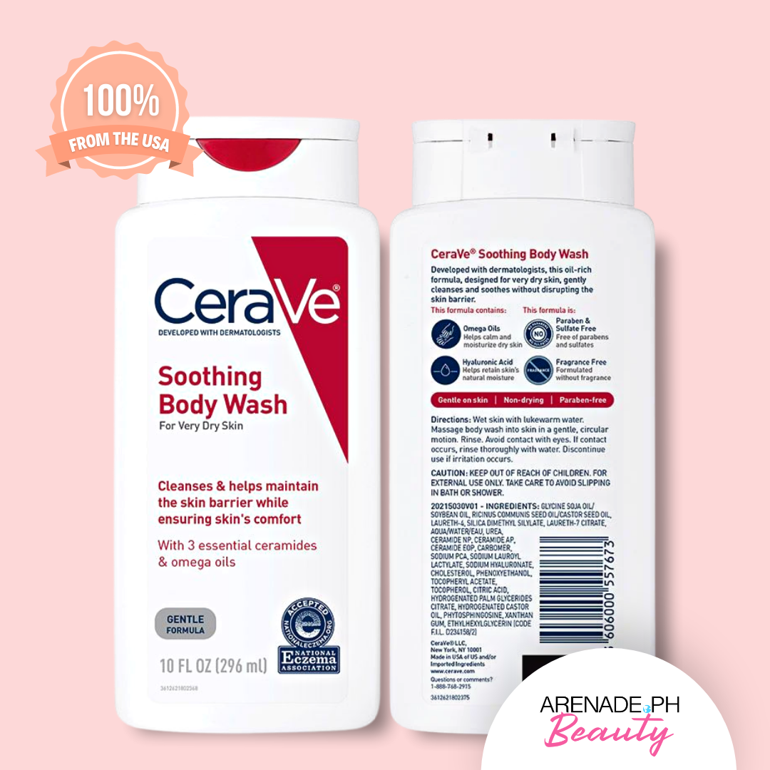 CeraVe Soothing Body Wash For Very Dry Skin, Helps Maintain Skin