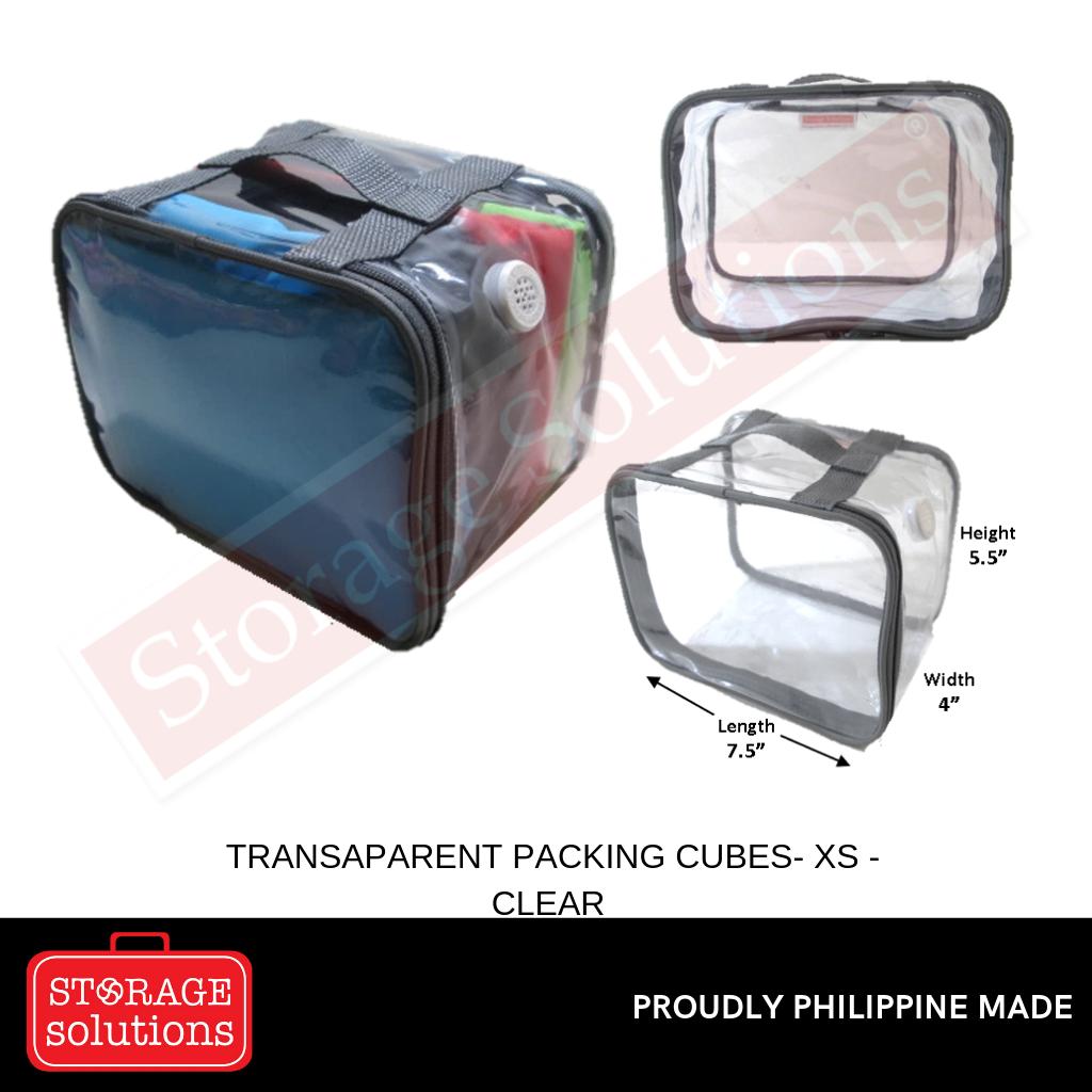 clear packing cubes