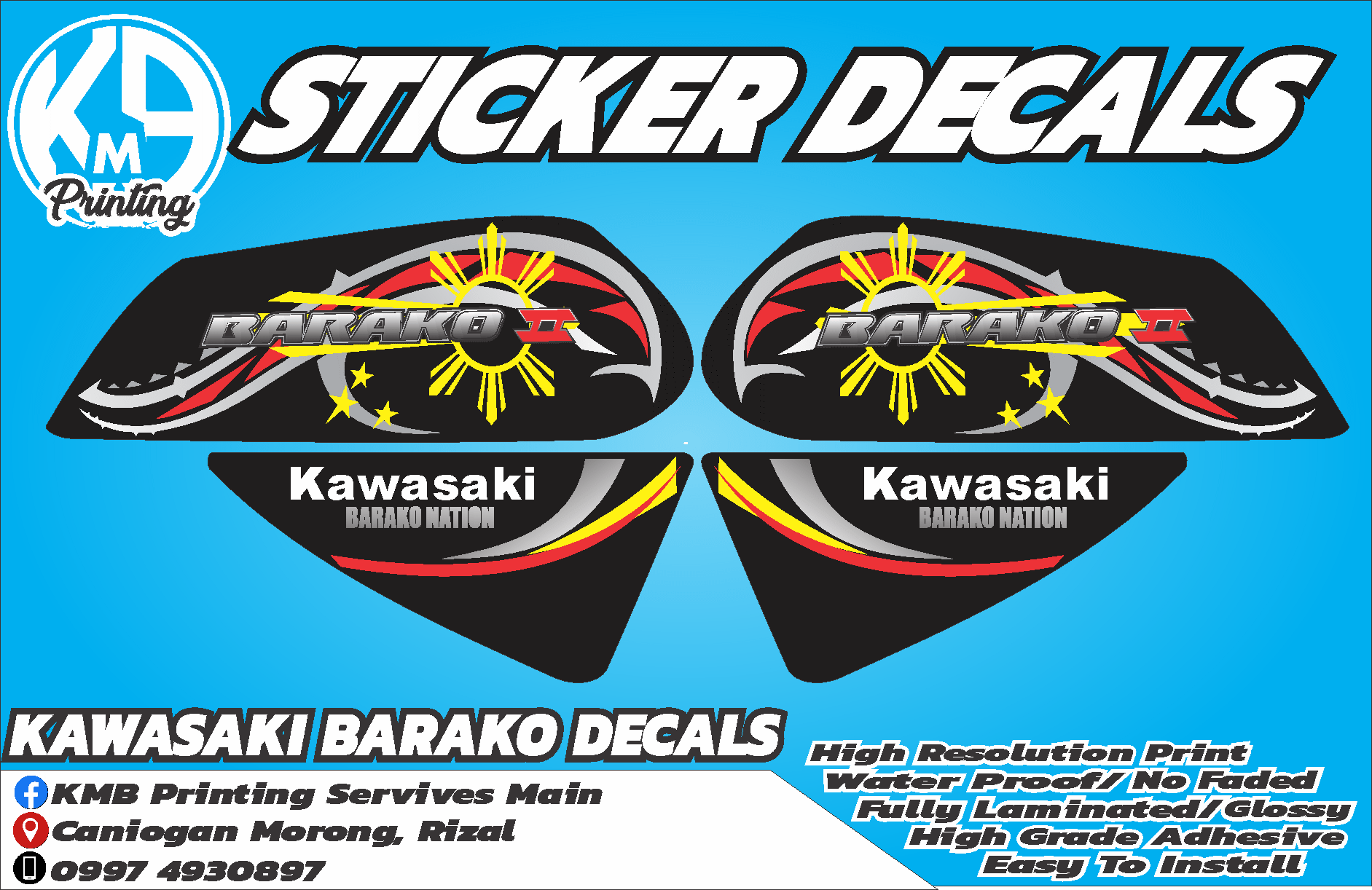 Kawasaki Barako Sticker Decals Lazada PH