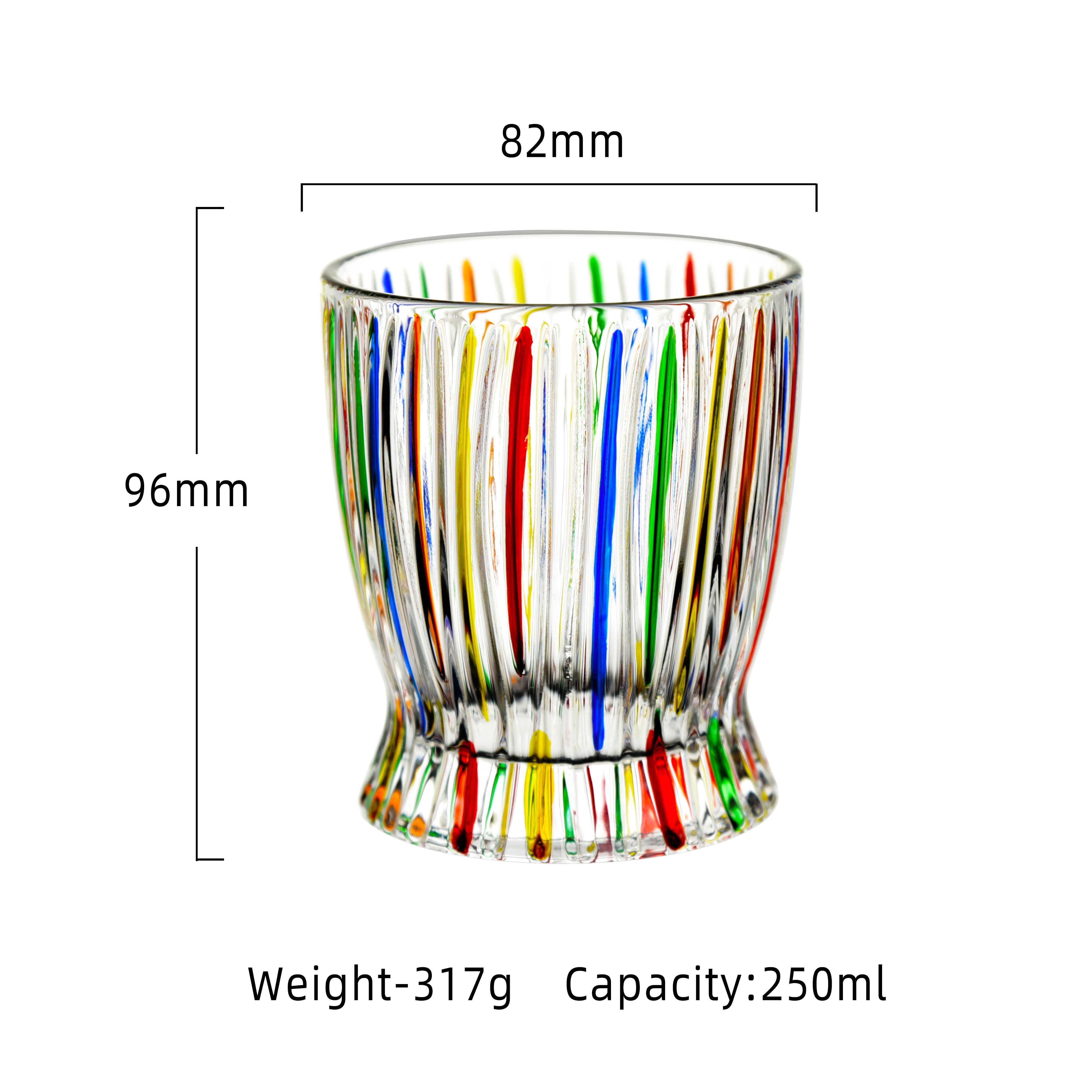 Italy Zecchin Design Colorful Crystal Old Fashioned Whiskey Glass Gothic  Whisky Rock Glasses Wine Tumbler Dazzle Color Water Cup