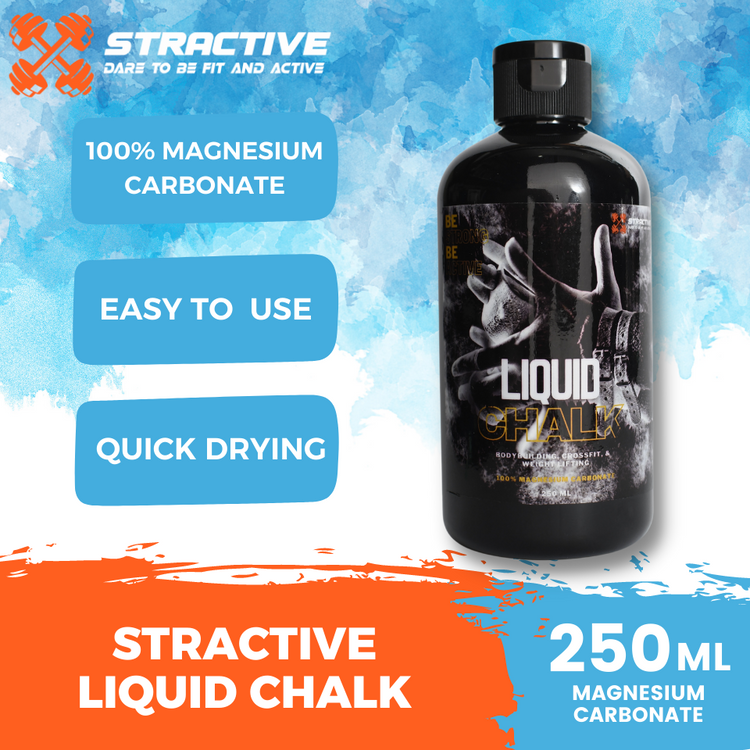 Stractive Liquid Chalk for Weight Lifting 250ml Magnesium Carbonate