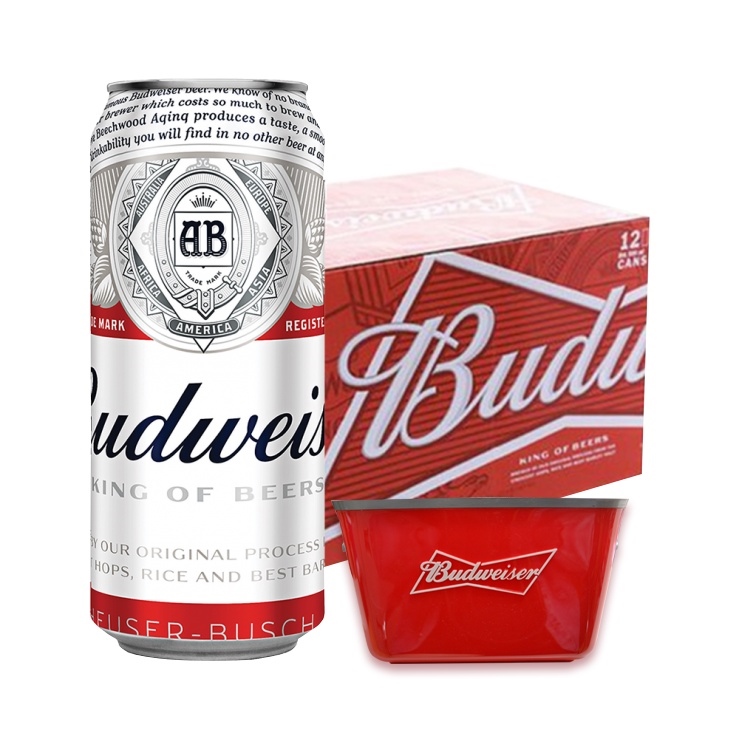 Budweiser 500ml Can x 12 (Case) w/ FREE 1 Budweiser Beer Cooler Lazada PH