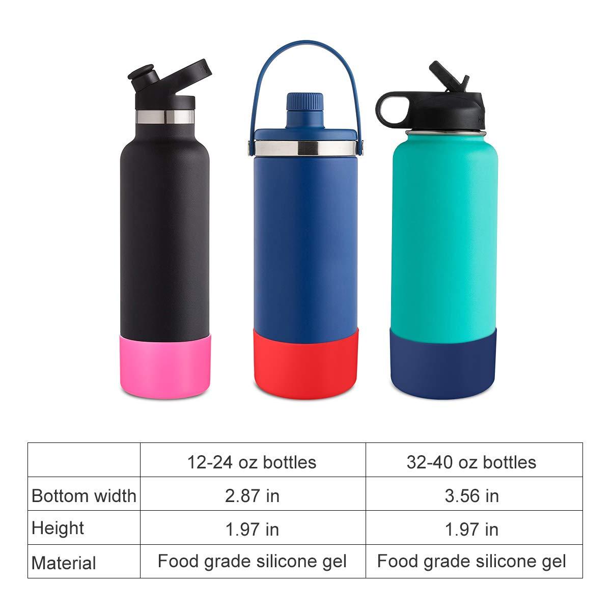 Protective Silicone Boot for Hydro Flask 32oz and 40oz Wide Mouth Water  Bottle, BPA Free Anti-Slip Bottom Sleeve Cover for Stainless Steel Water  Bottle