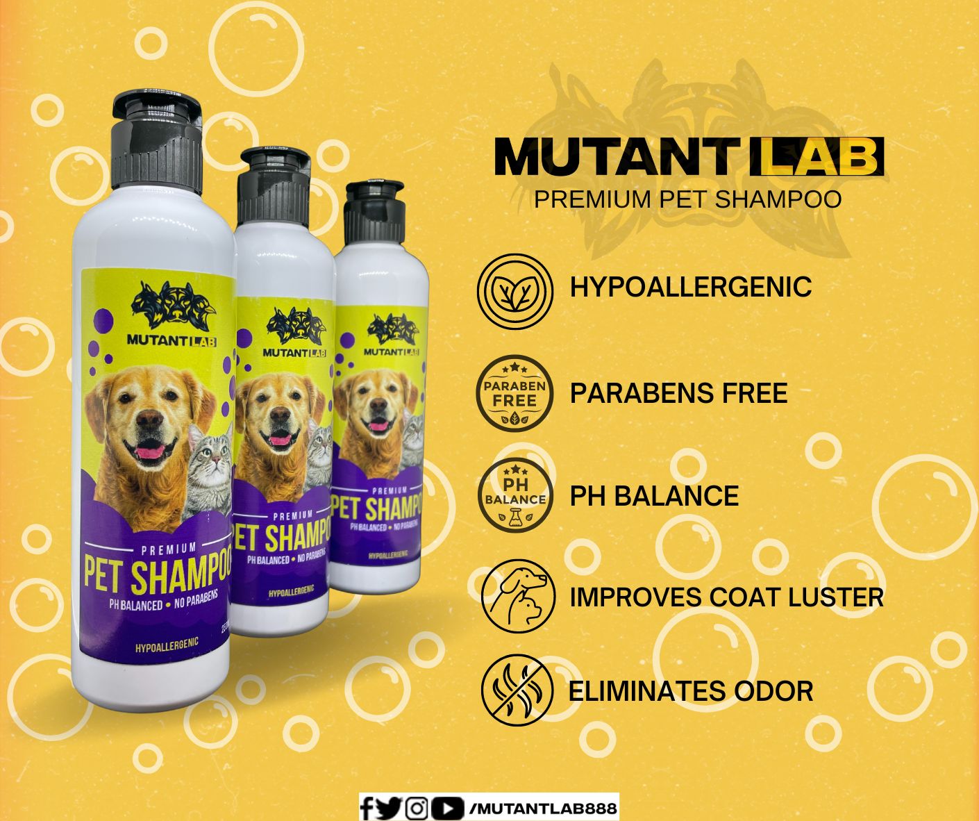Pet shampoo premium (Mutant Lab Premium Dog Shampoo With Tea Tree Oil