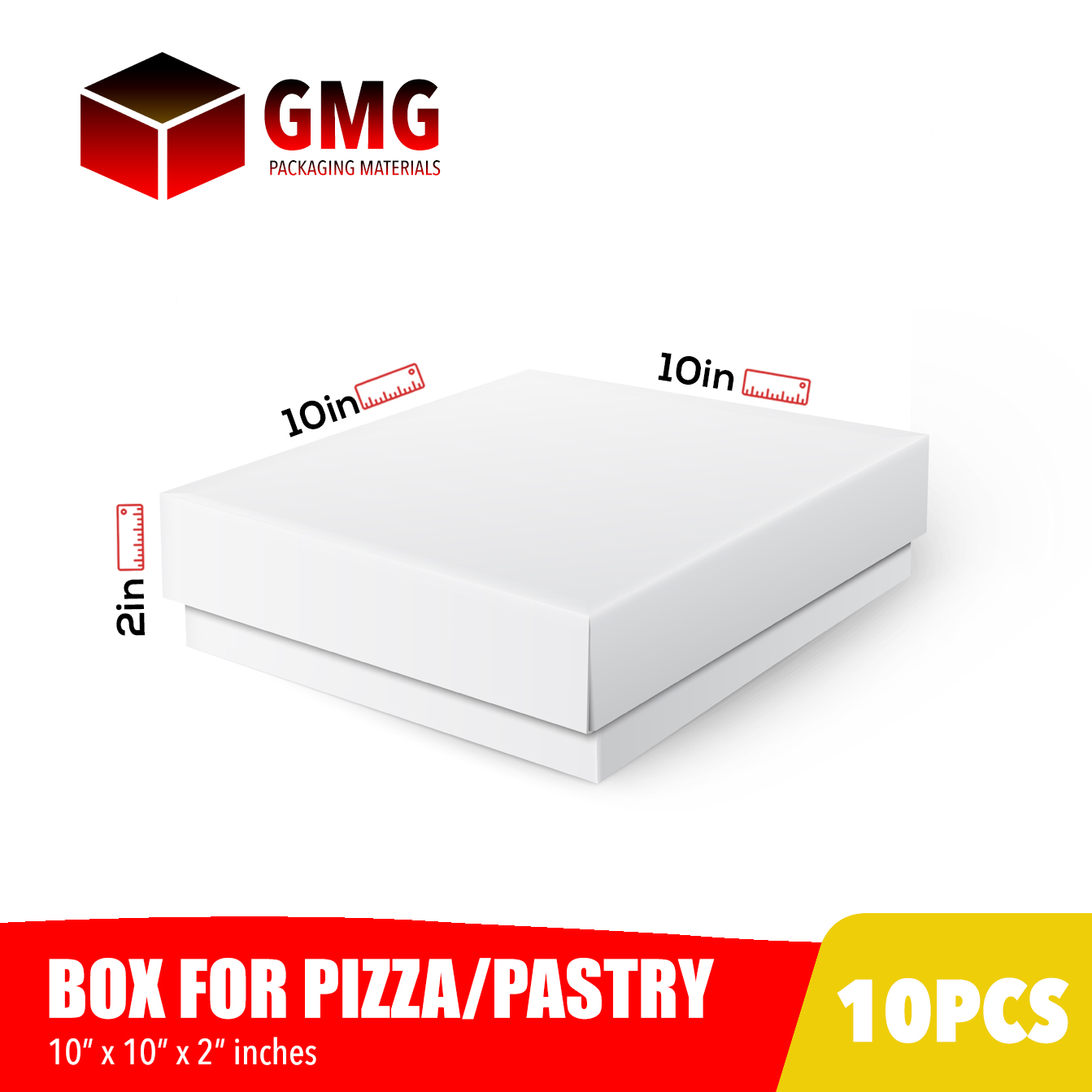 Cake Pastry Pizza Box 10 x 10 x 2 inches (10sets) | Lazada PH