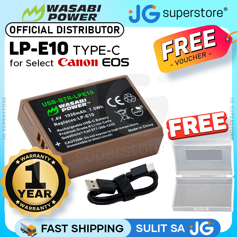 Wasabi Power Canon 1500d Battery Charger Wasabi Power Canon LP-E10