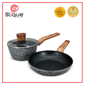 SLIQUE Granite Cookware Set - Healthy Cooking Essentials