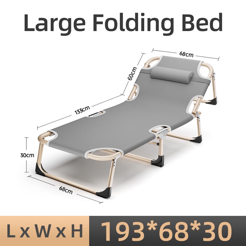 ♫AIODIY Folding Bed Single Bed Reclining Chair Oxford Cloth 300kg Load ...