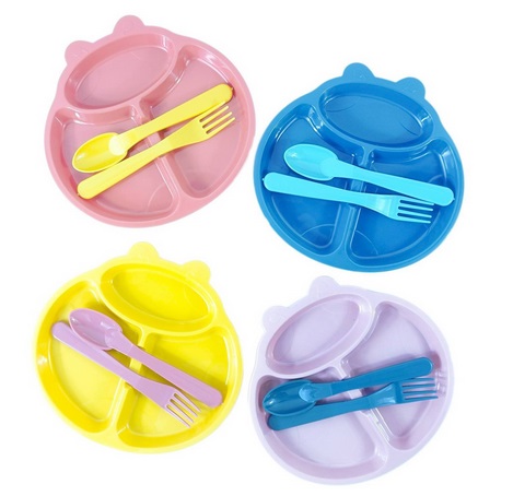 RL Baby Kiddie Plastic Plate Training Eating Set Spoon Fork Sipping ...