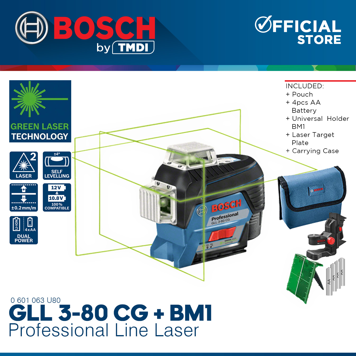 Bosch Line Laser GLL 3-80 CG Professional