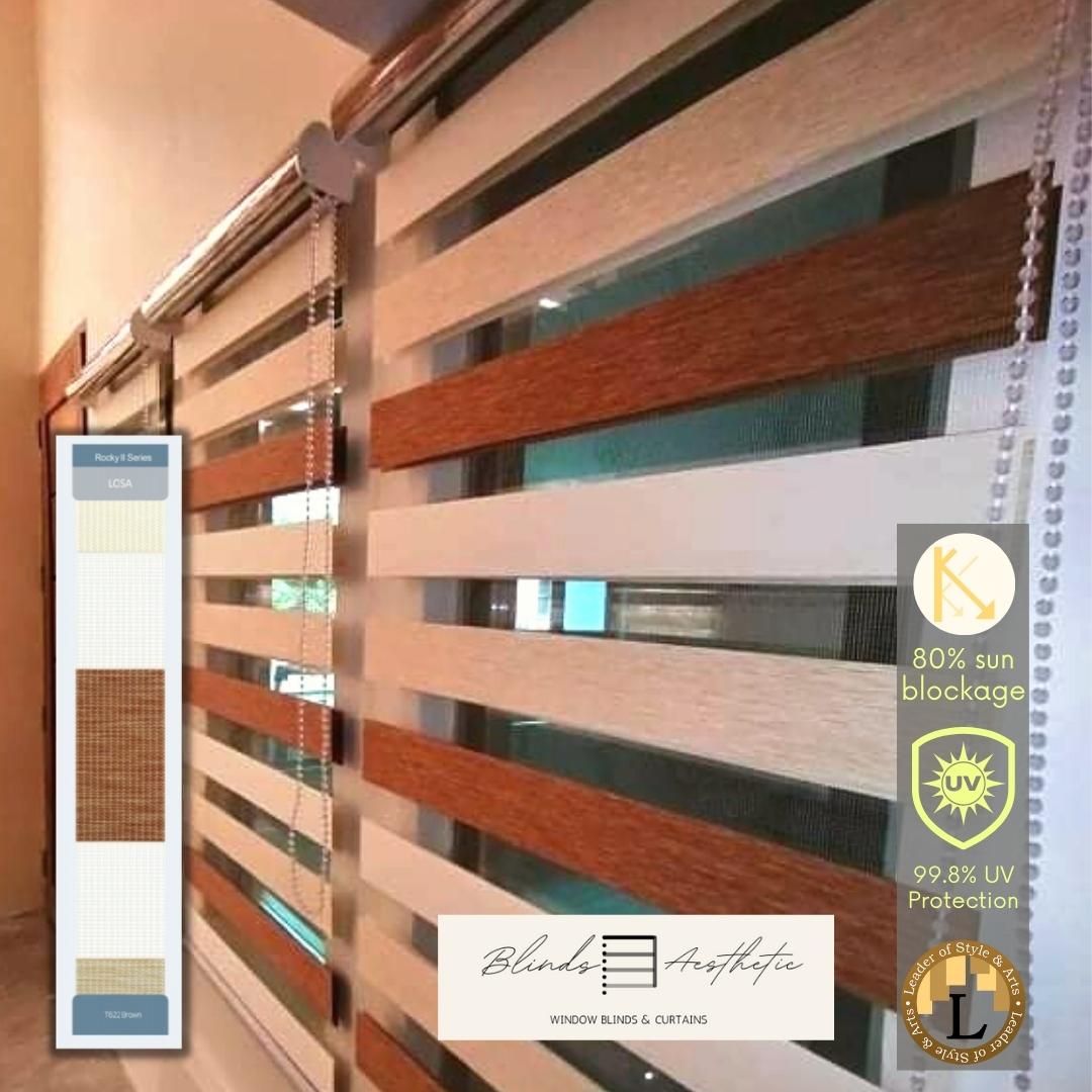 (T622 BROWN) TRILOGY LOSA Korean Window Blinds LOSA we customize size