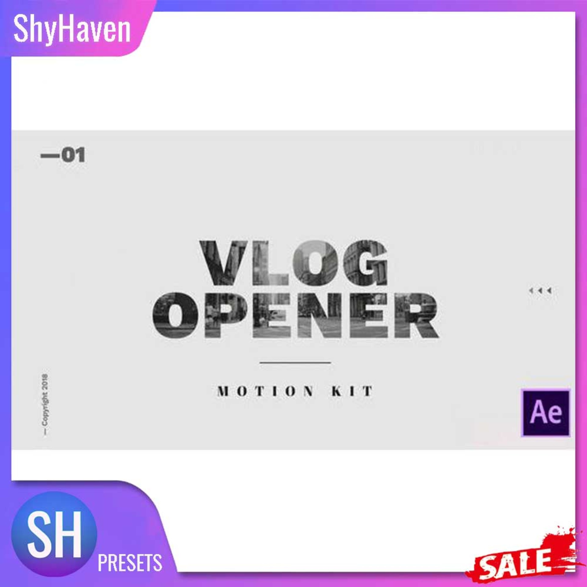 Vlog Opener / Opener / Promo Video / Pre Render / After Effects Templates /  Easy Project / DIY / For Mac and Windows / Videohive | Lazada PH