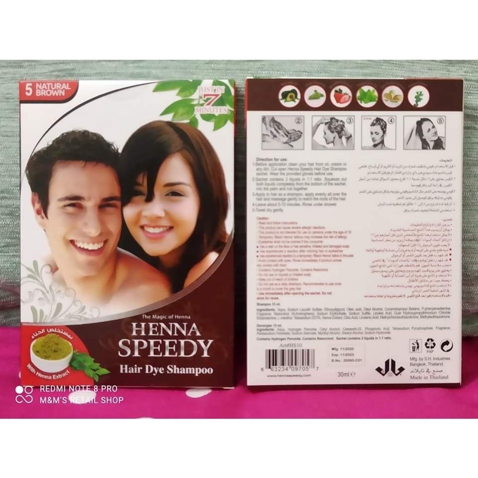  COD Henna Speedy Hair Dye SHAMPOO NATURAL BLACK Lazada PH