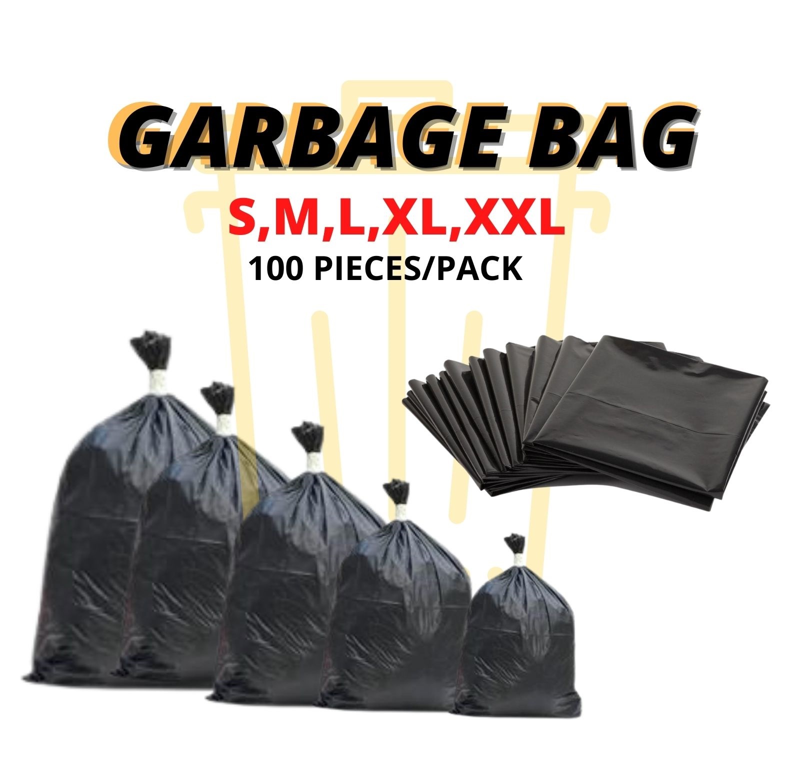High Quality Garbage bag and Thick Trash Bag Set of 100 Pcs Lazada PH