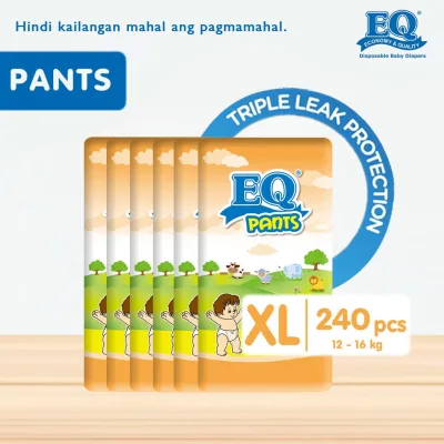 EQ Pants XL (12-16 kg) - 40 pcs x 6 packs (240 pcs) - Diaper Pants