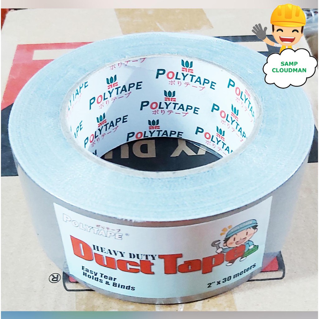 Polytape Heavy Duty Duct Tape 2" x 30 meters per roll / Packaging Tapes