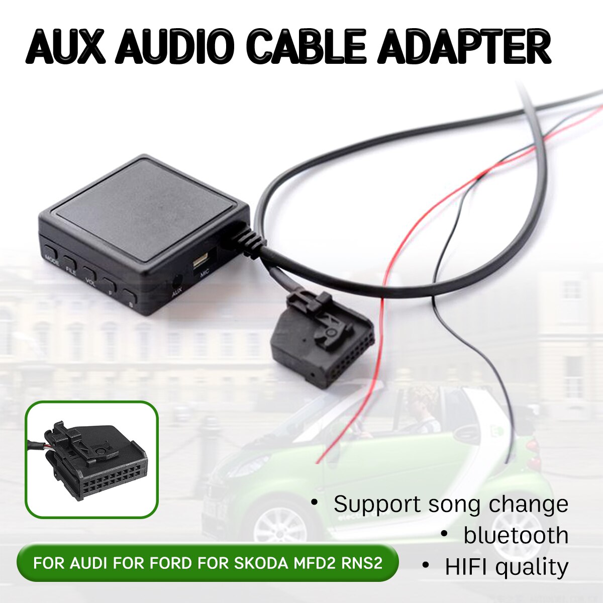 bluetooth Aux Receiver Cable for Volkswagen for Audi RNS2 MFD2 CD Host ...