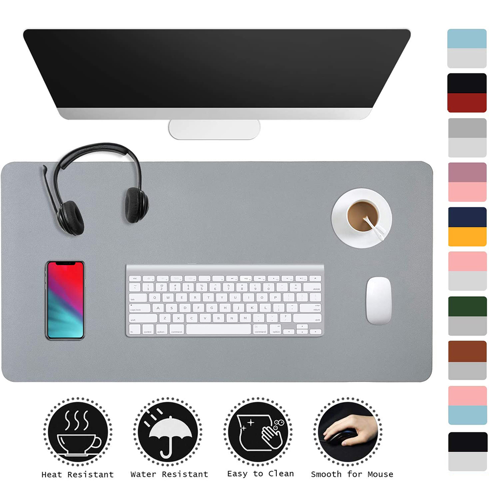 Ultra Soft PU Leather Mouse Pad Anti-slip Waterproof Keyboard Mice Mat Double-sided Desk Mat Writing Mat